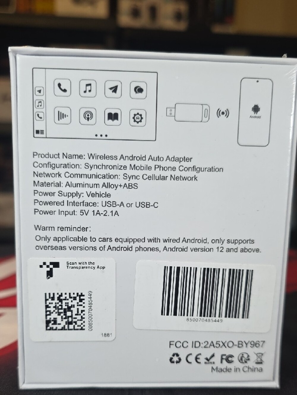 Wireless Android Auto Adapter - FACTORY SEALED - Picture 2 of 2